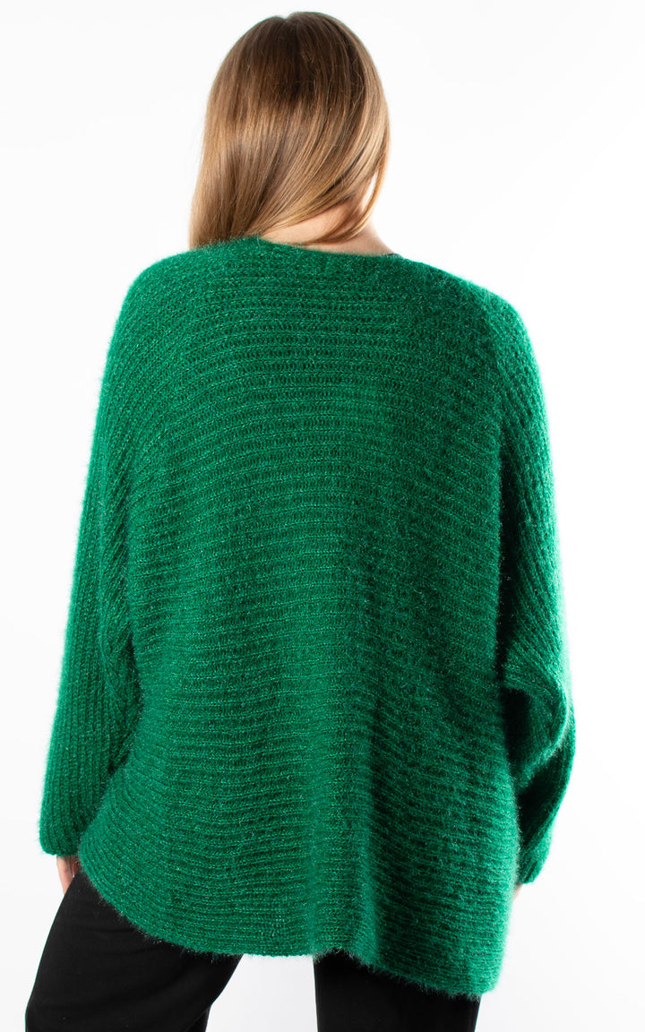 Open Knit Cardi | Green