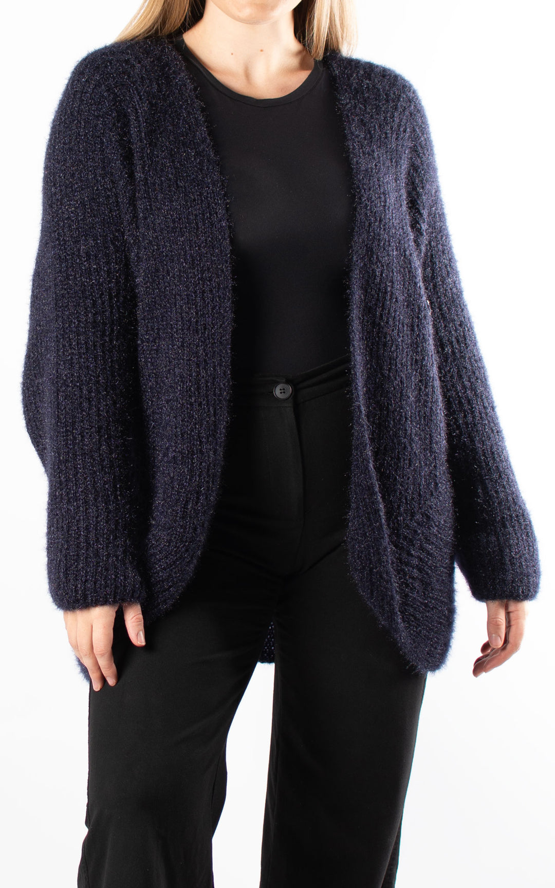 Open Knit Cardi | Navy