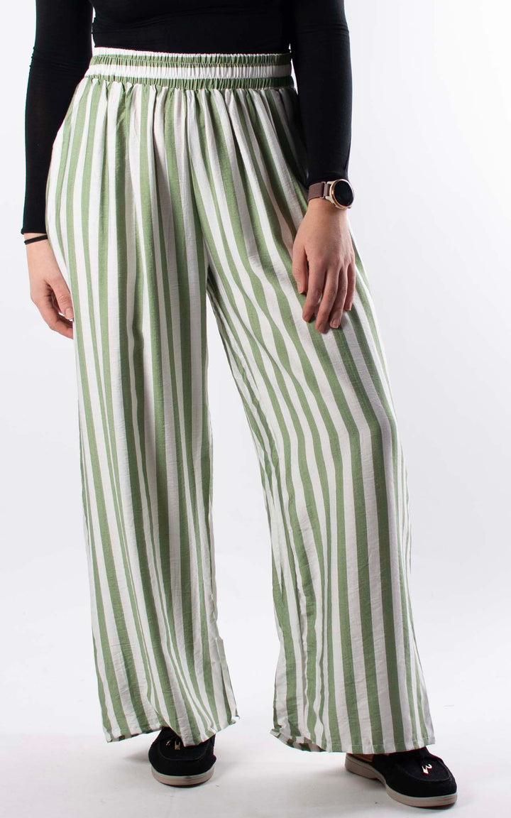 Ophelia Stripe Trouser | Green
