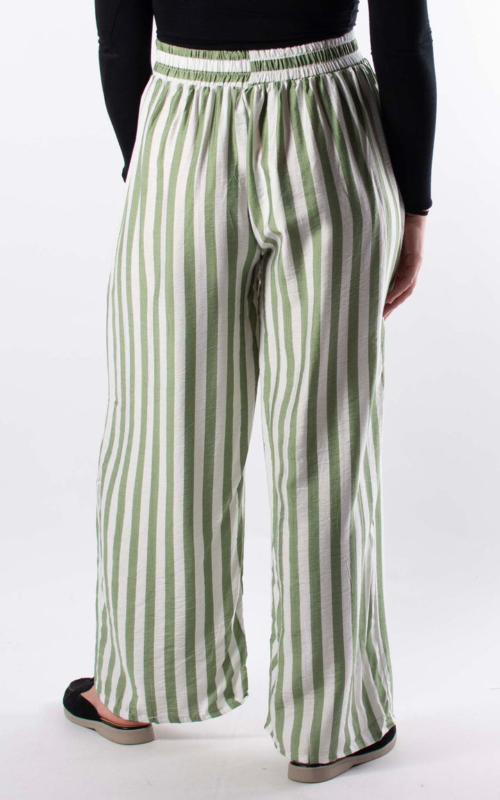 Ophelia Stripe Trouser | Green