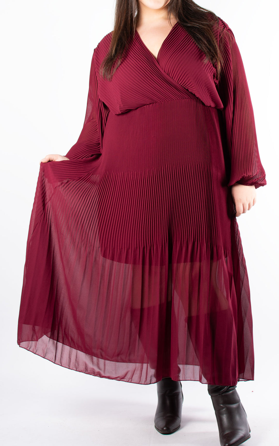 Oprah Wrap Dress | Burgundy