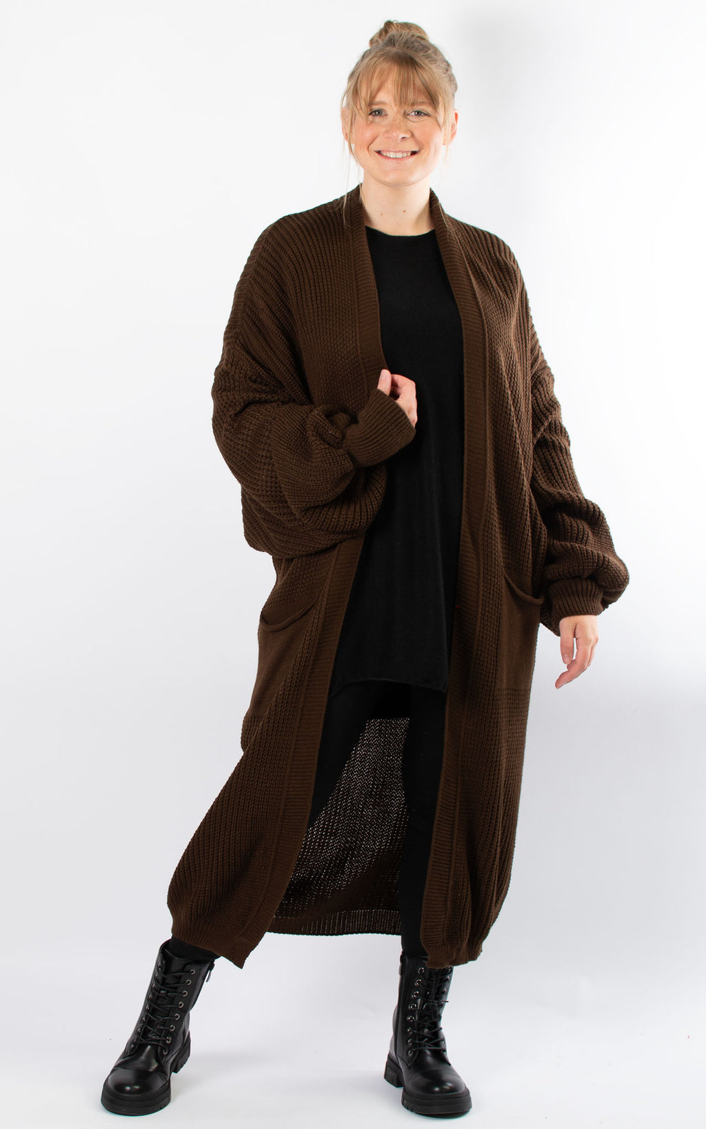 Ottie Oversized Cardigan | Brown