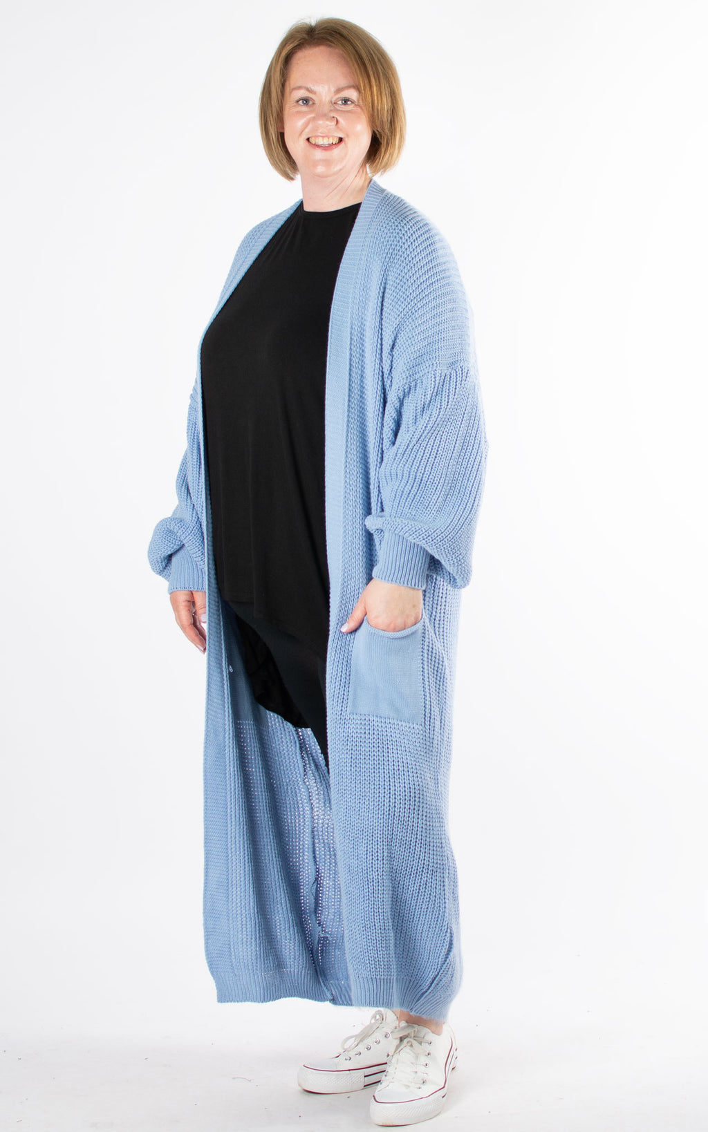 Ottie Oversized Cardigan | Cornflower