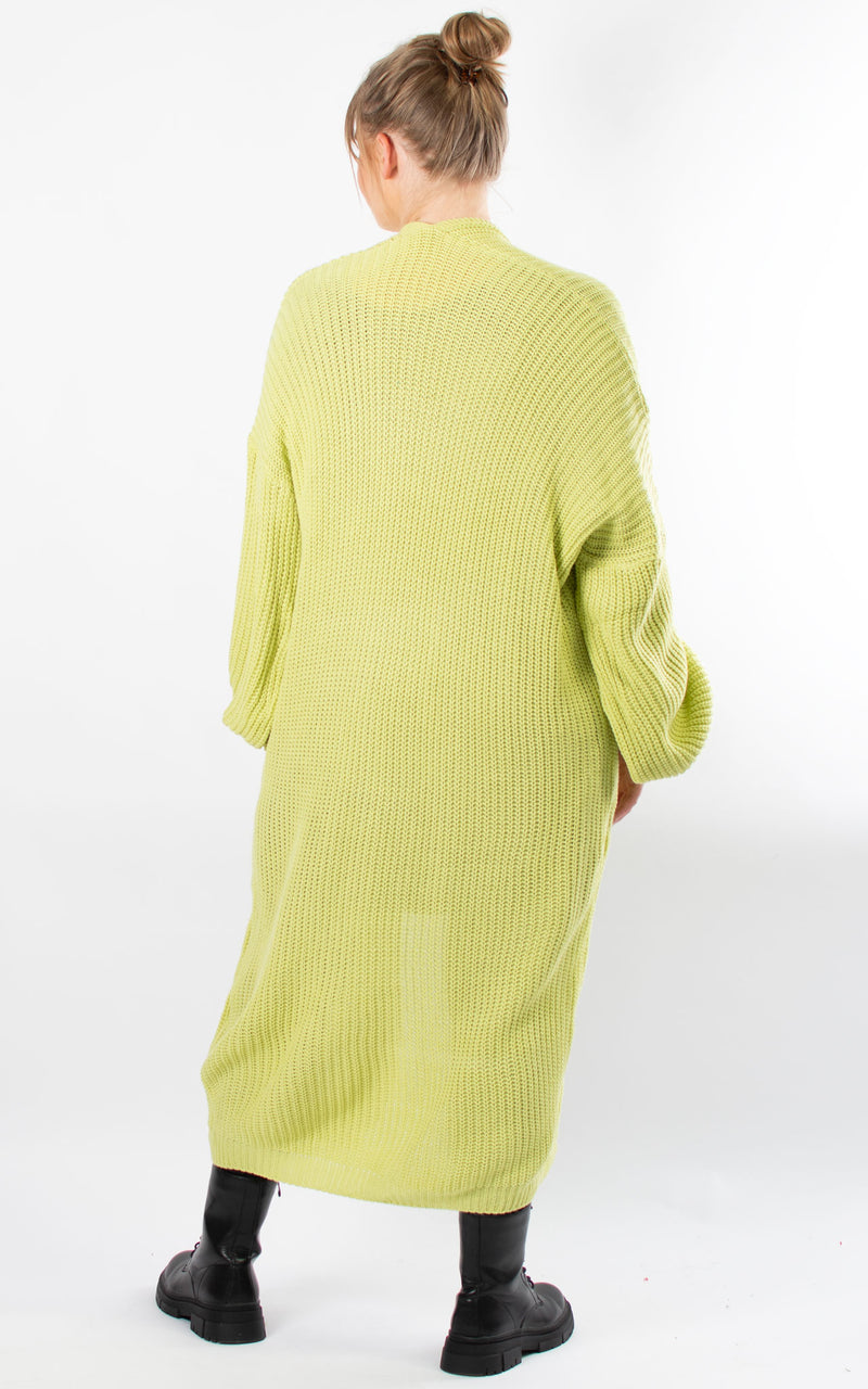 Ottie Oversized Cardigan | Lime