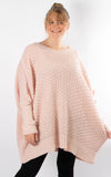 Oversized Chunky Knit Jumper | Pink