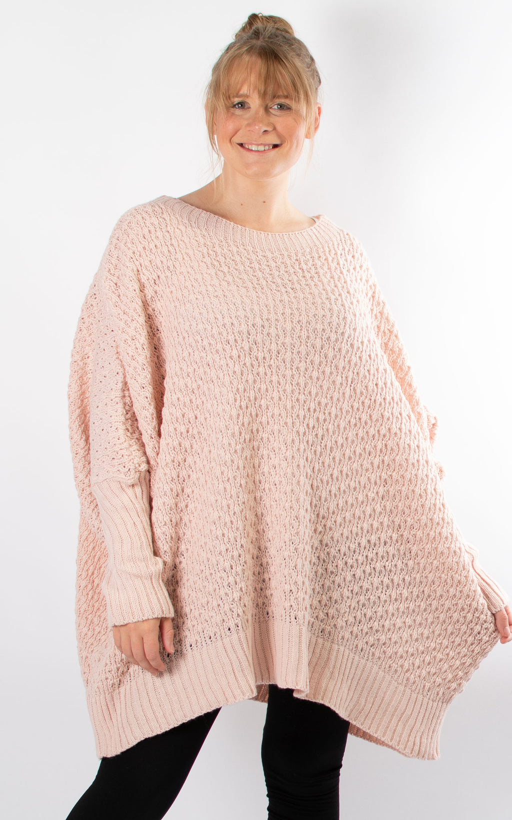 Oversized Chunky Knit Jumper | Pink