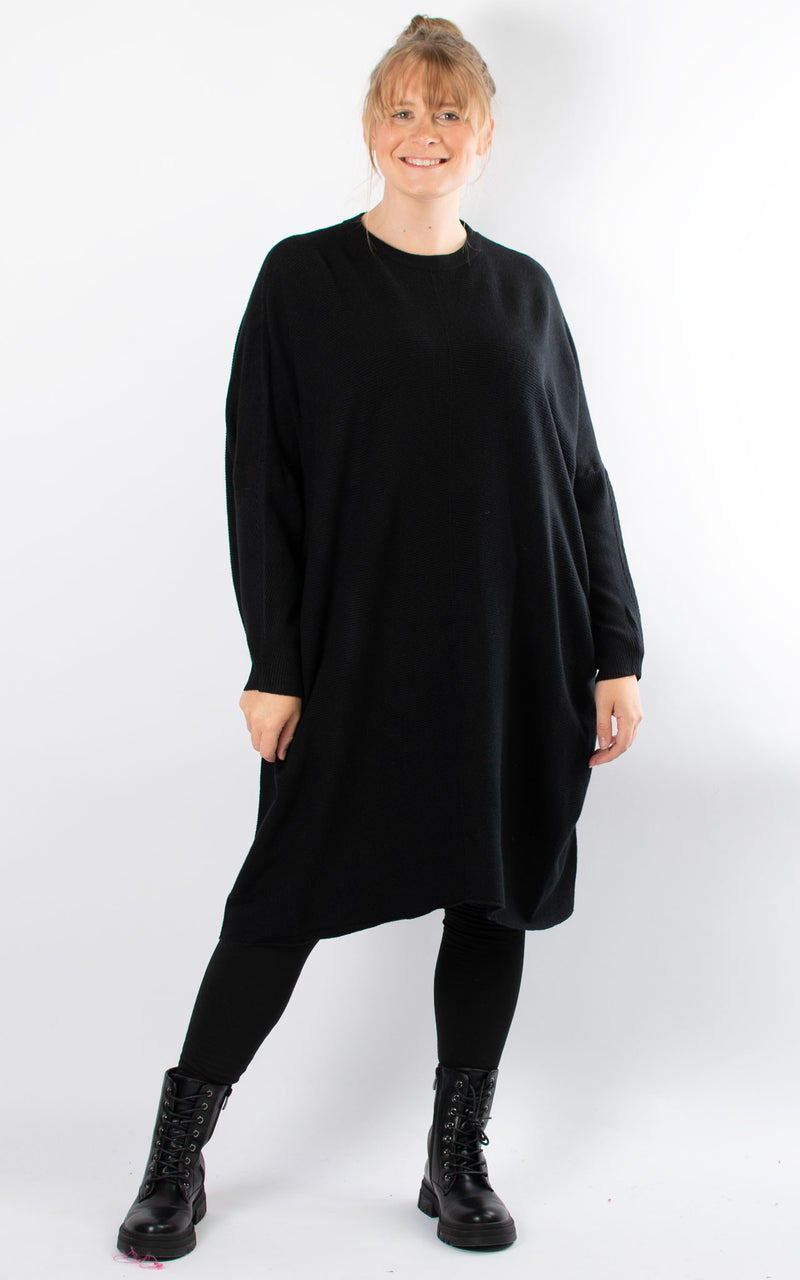 Oversized Jumper Dress | Black