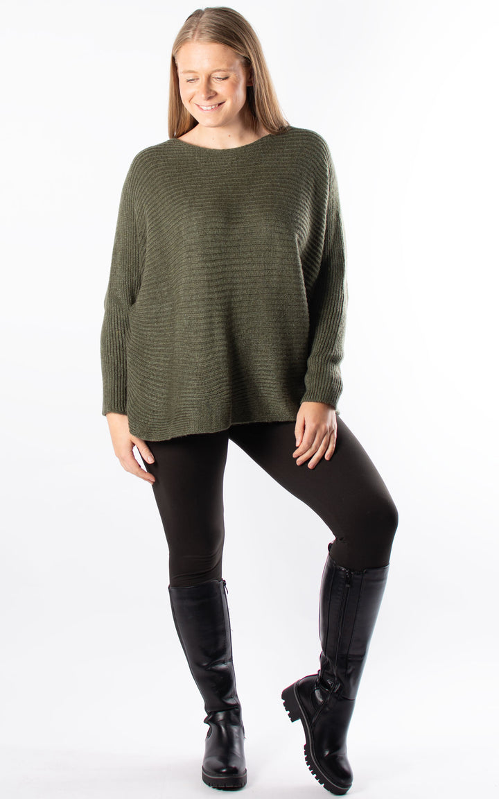 Batwing Button Back | Khaki