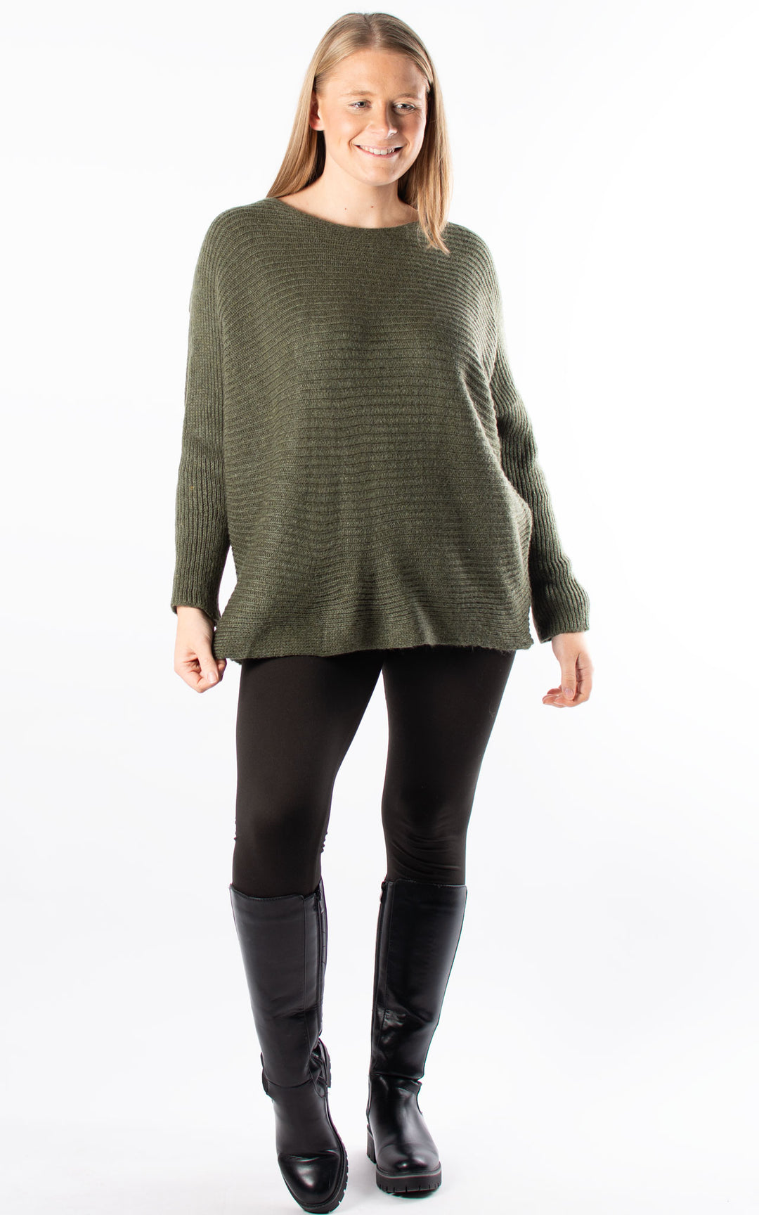 Batwing Button Back | Khaki