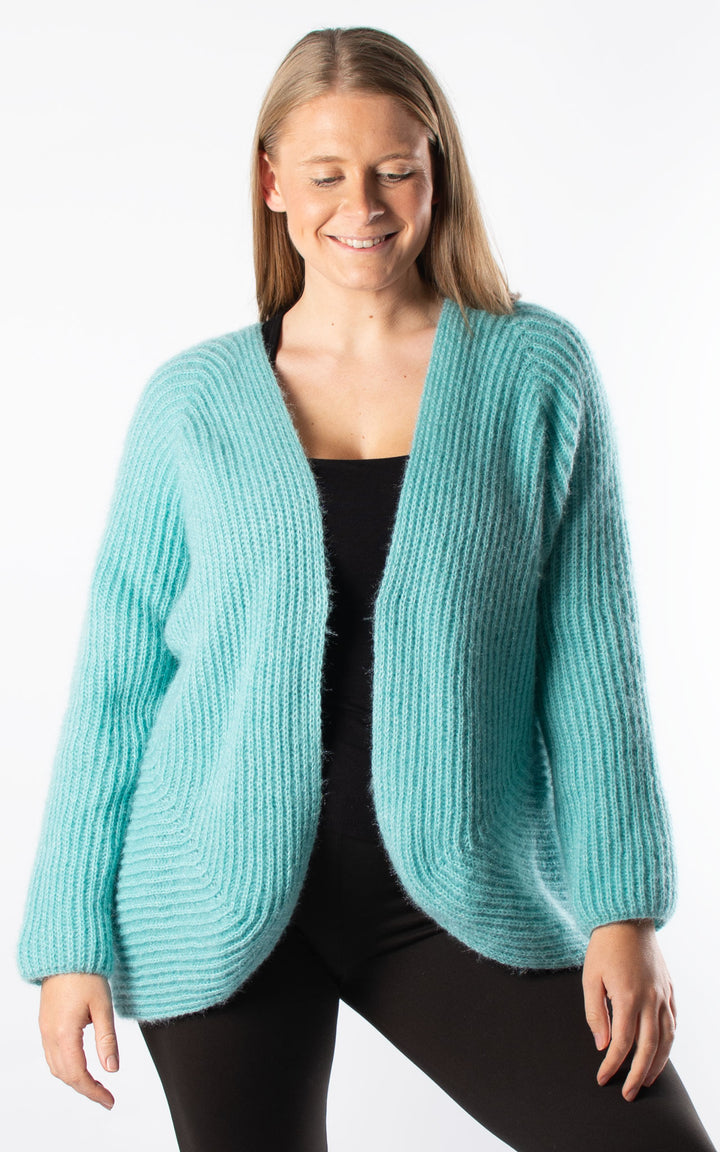 *PRE-ORDER* Open Knit Cardi | Aqua