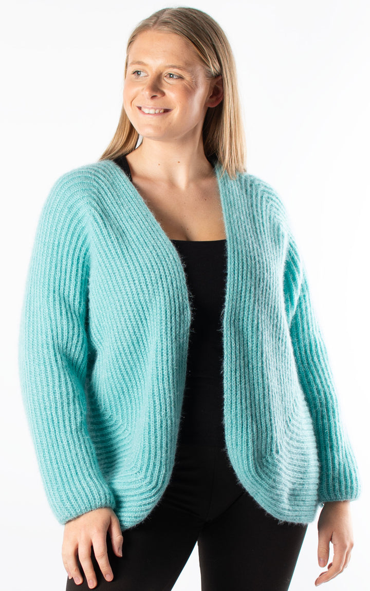 *PRE-ORDER* Open Knit Cardi | Aqua