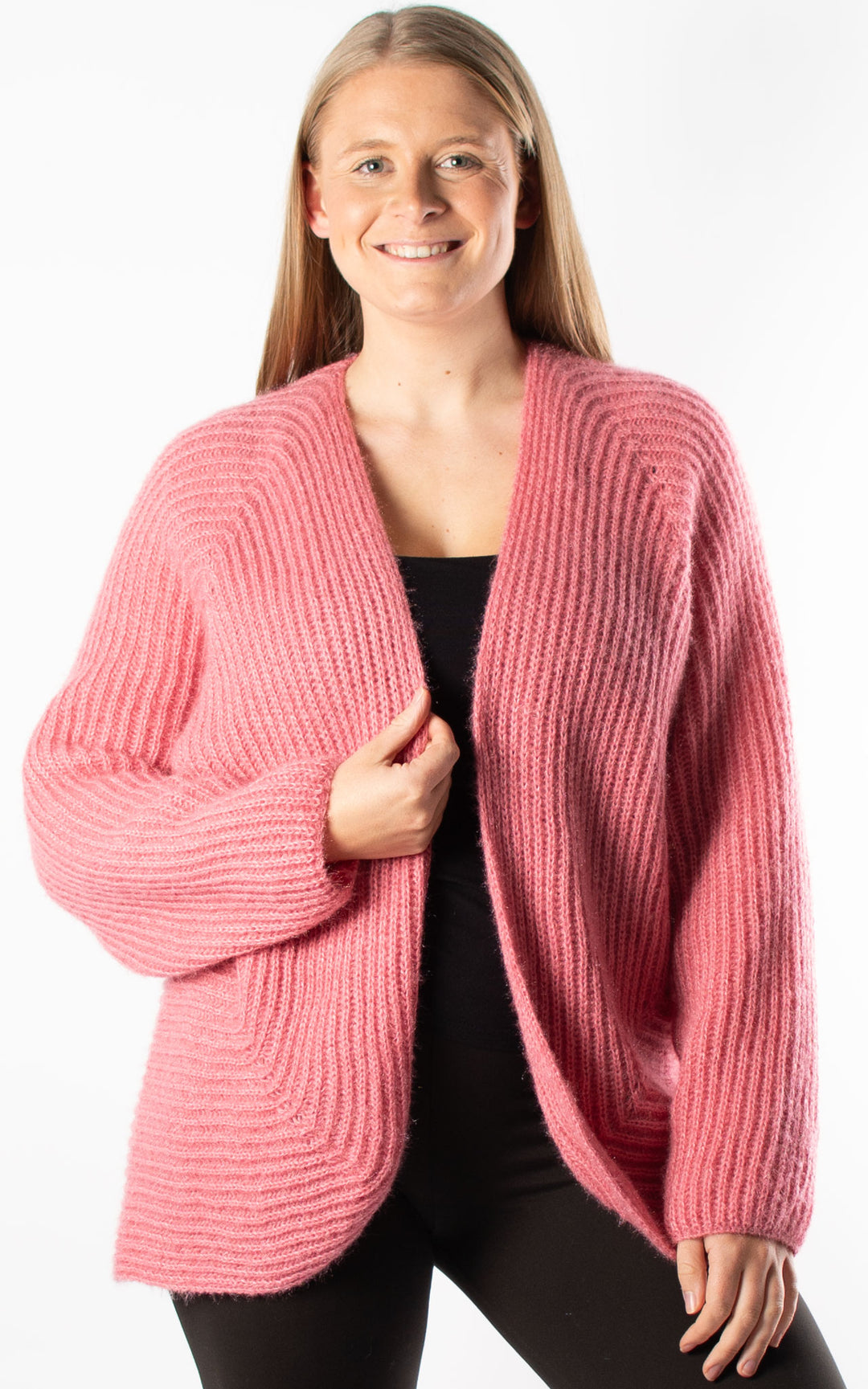 *PRE-ORDER* Open Knit Cardi | Pink