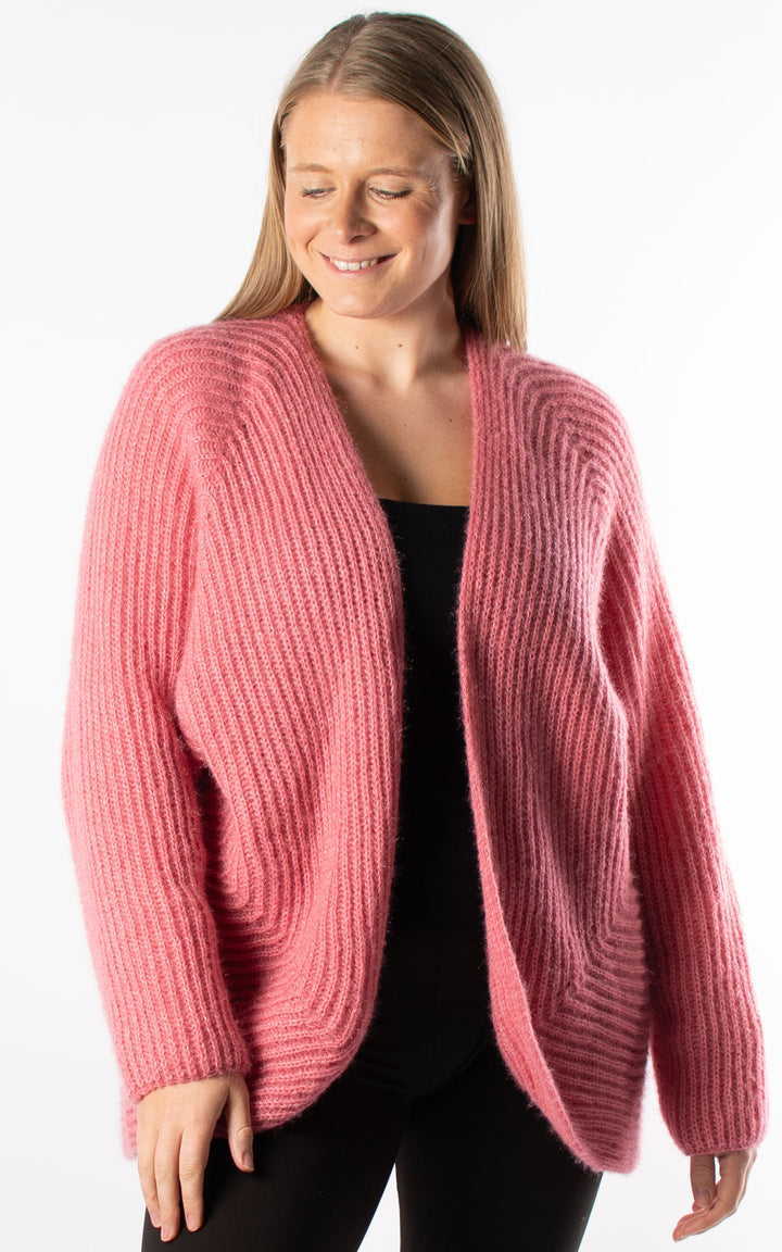 *PRE-ORDER* Open Knit Cardi | Pink