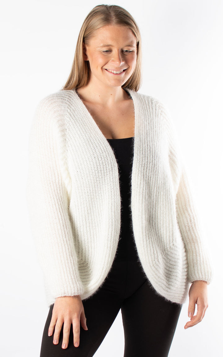 *PRE-ORDER* Open Knit Cardi | Winter White