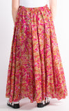 Paisley Print Skirt | Hot Pink