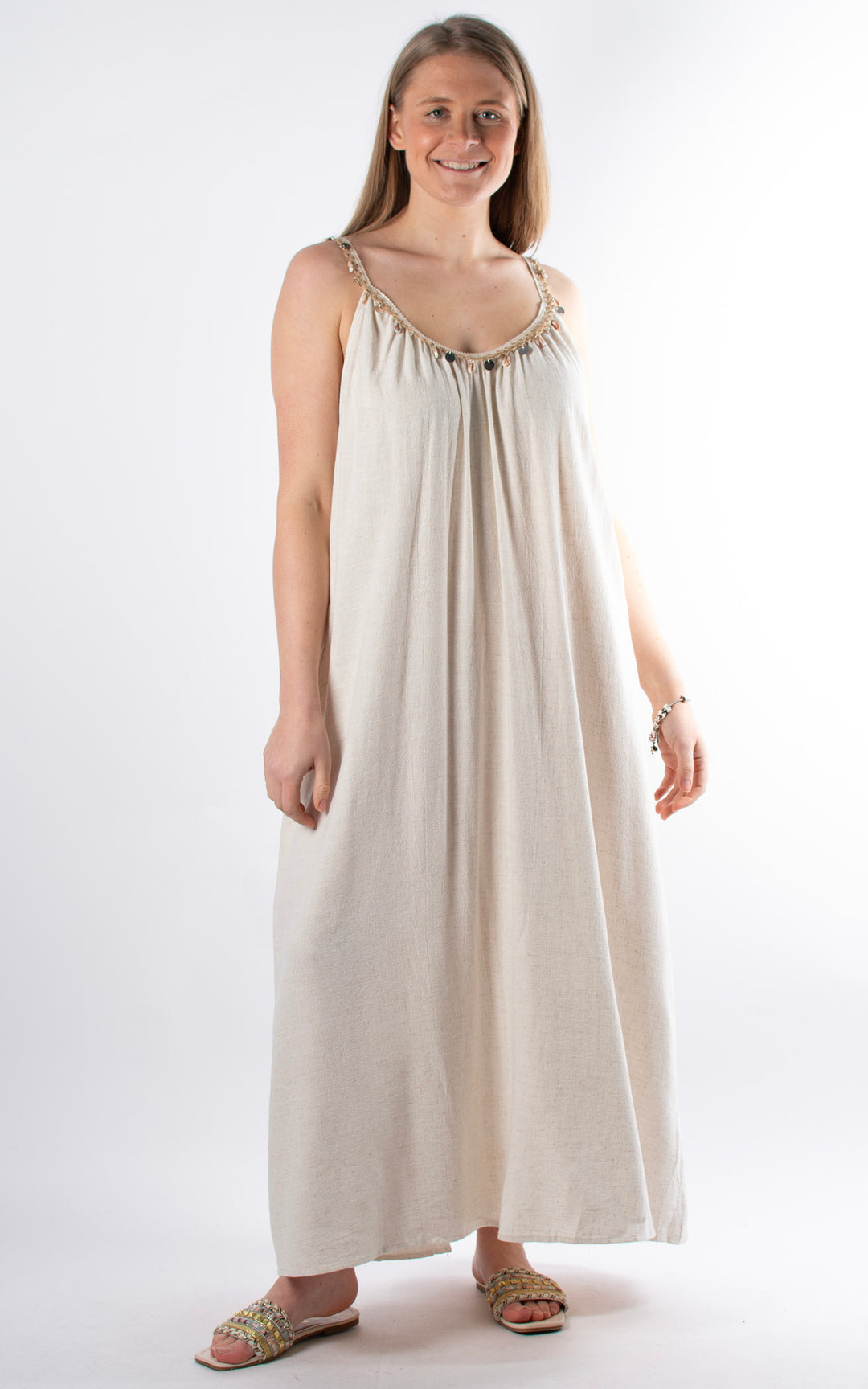 Palma Crochet Shell Dress | Oat