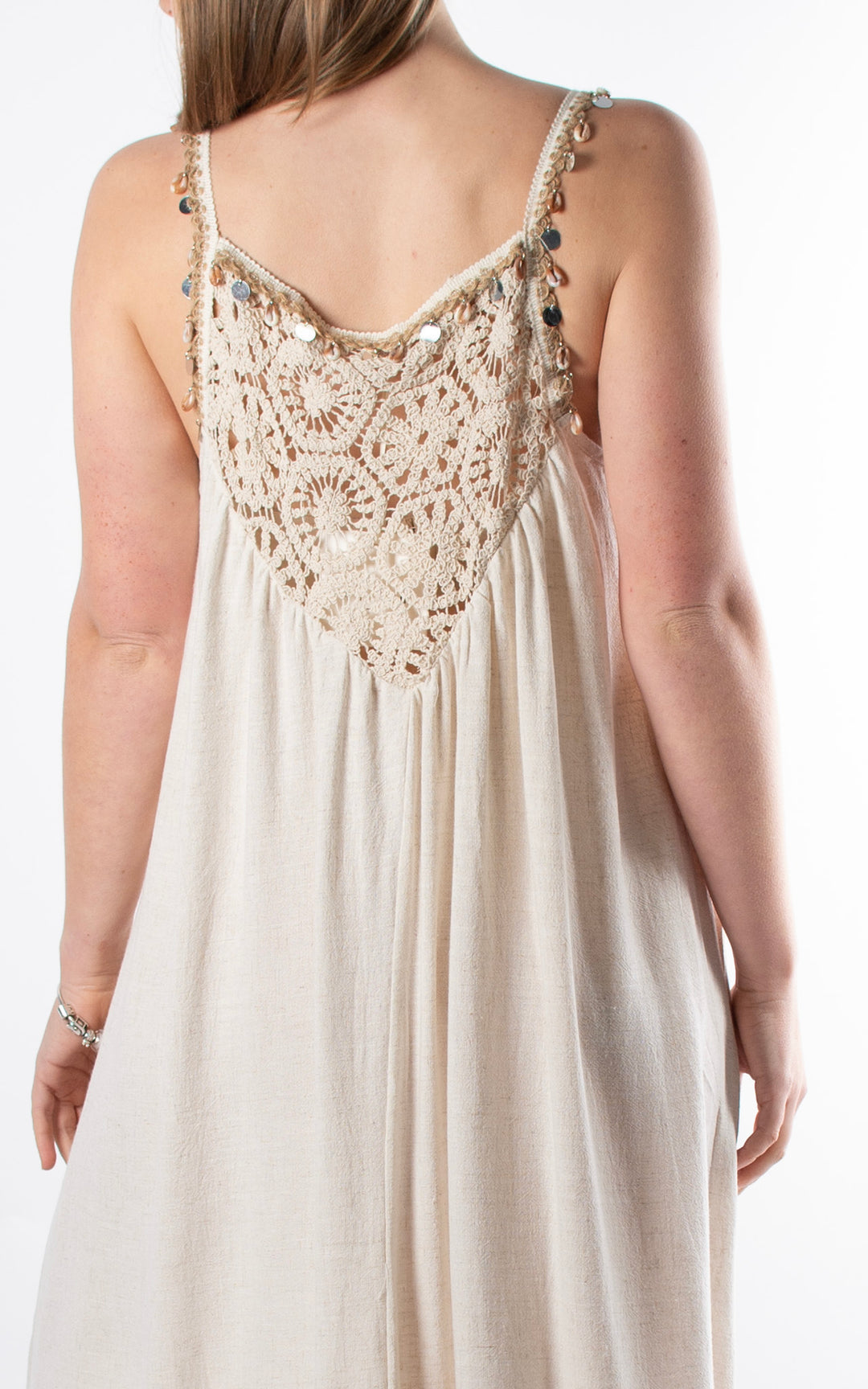 Palma Crochet Shell Dress | Oat