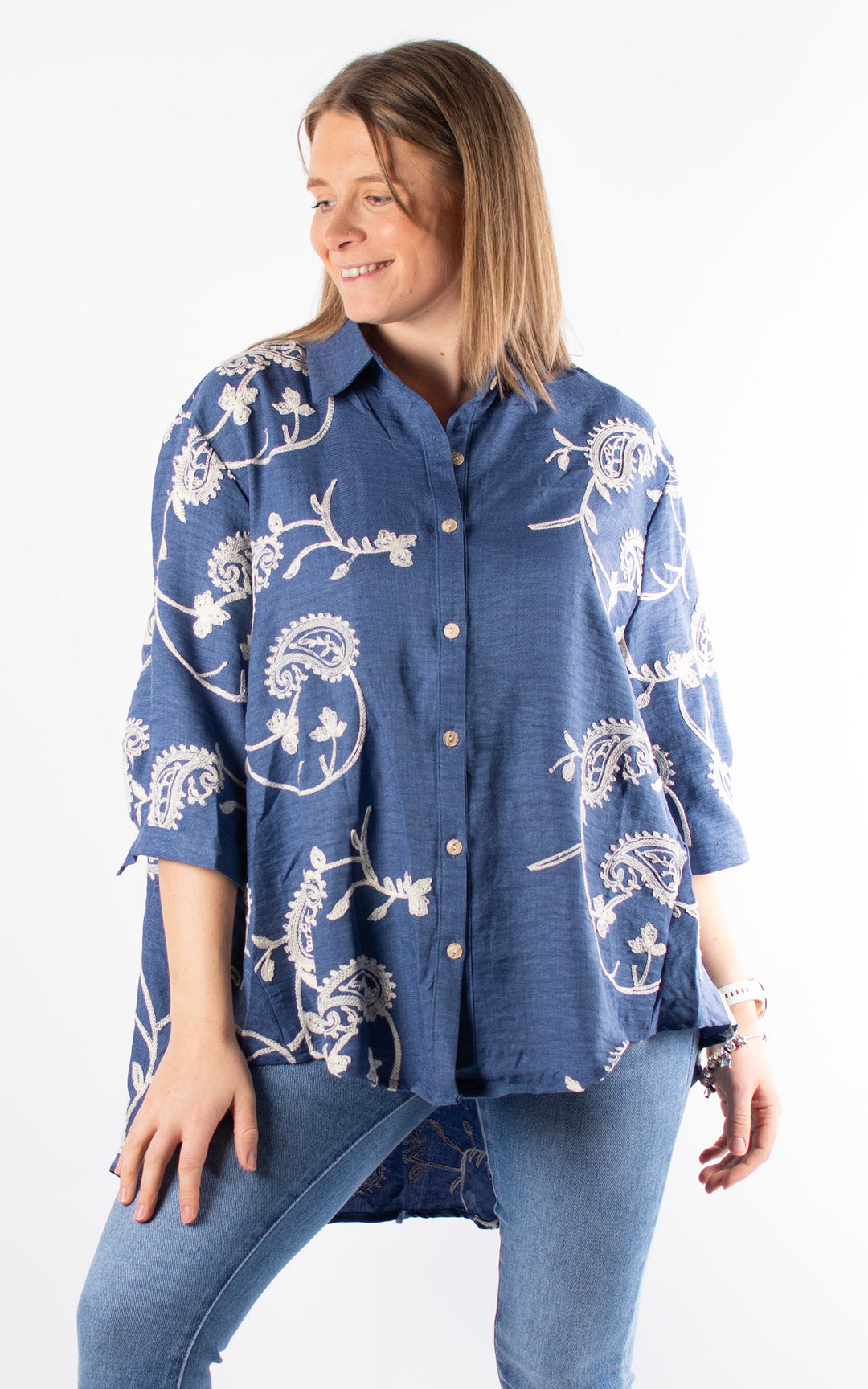 Palma Embroidered Denim Shirt