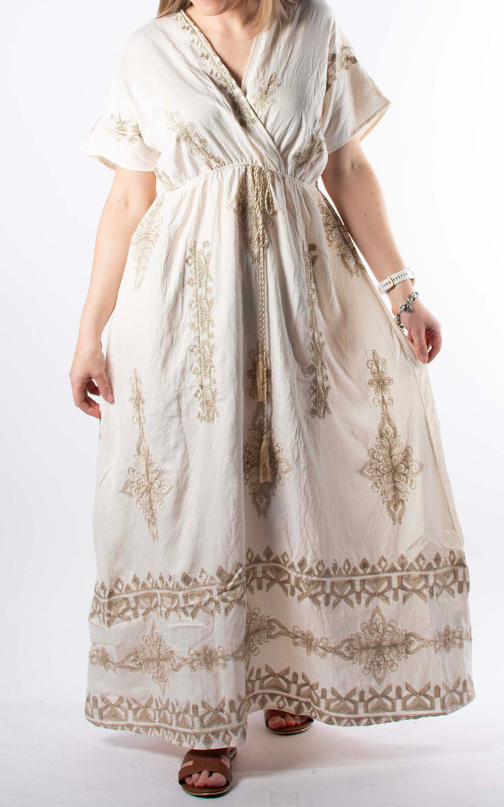 Palma Embroidered Dress | Ivory