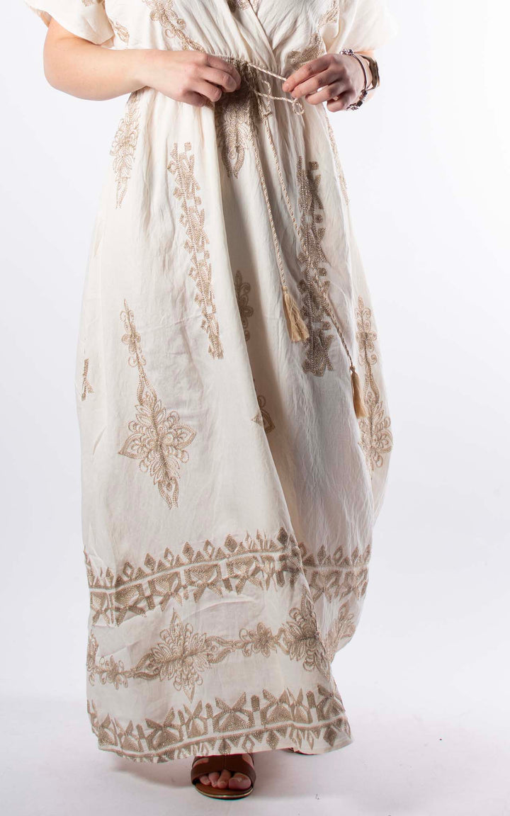 Palma Embroidered Dress | Ivory