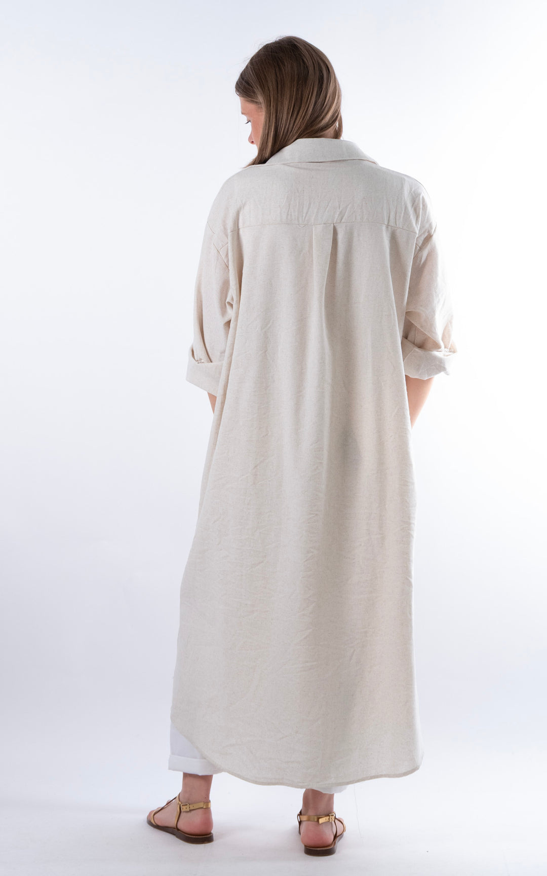 Palma Embroidery Floral Dress | Beige