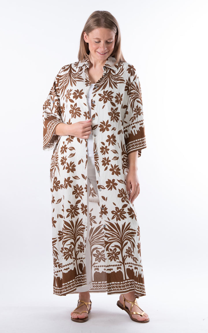 Palma Floral Dress | Camel