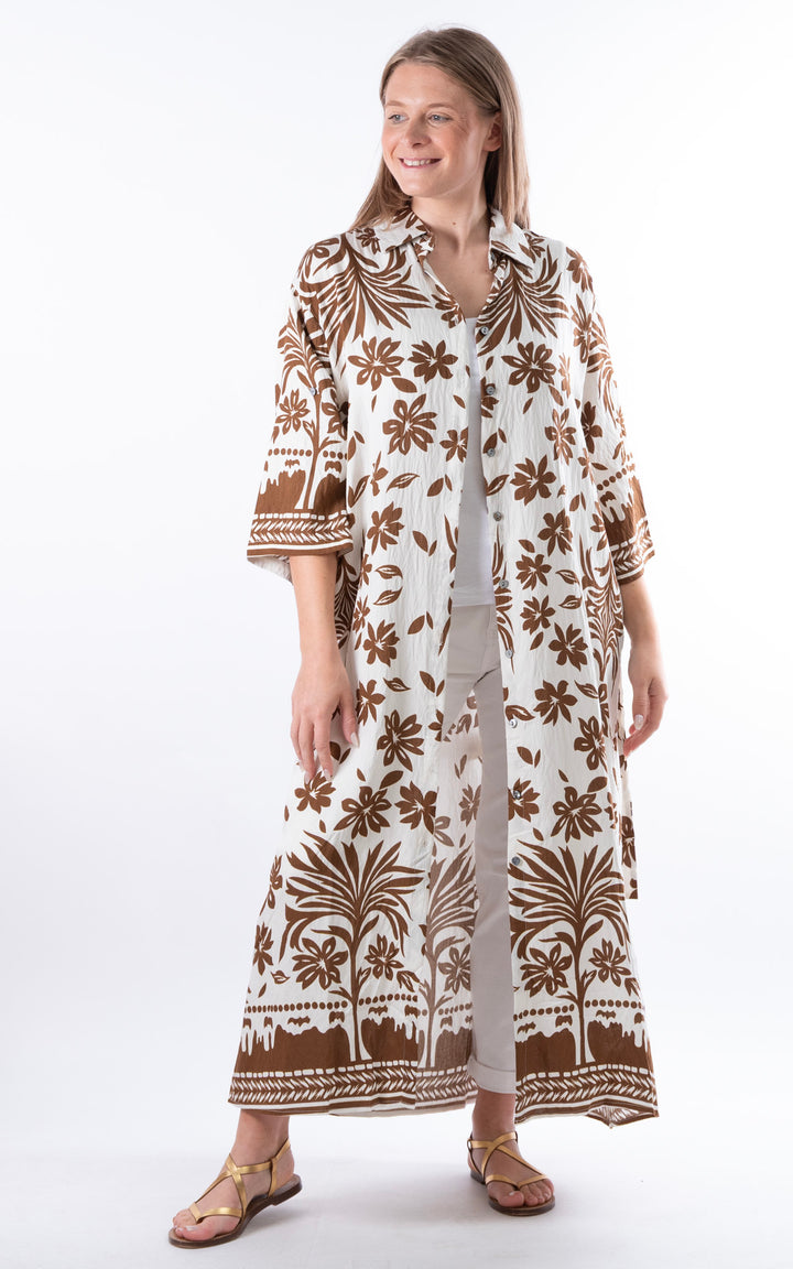 Palma Floral Dress | Camel