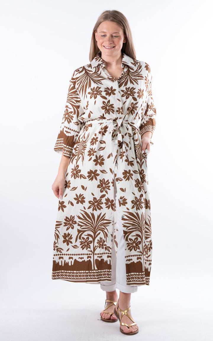 Palma Floral Dress | Camel
