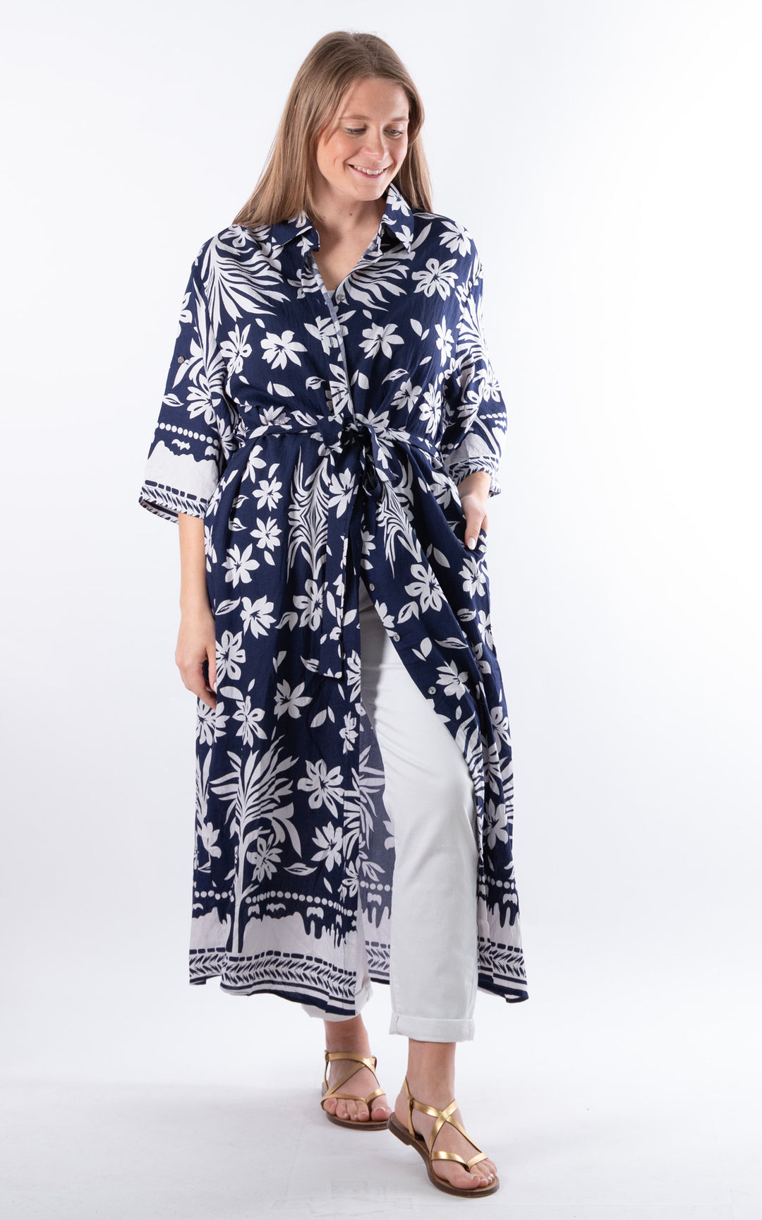 Palma Floral Dress | Navy