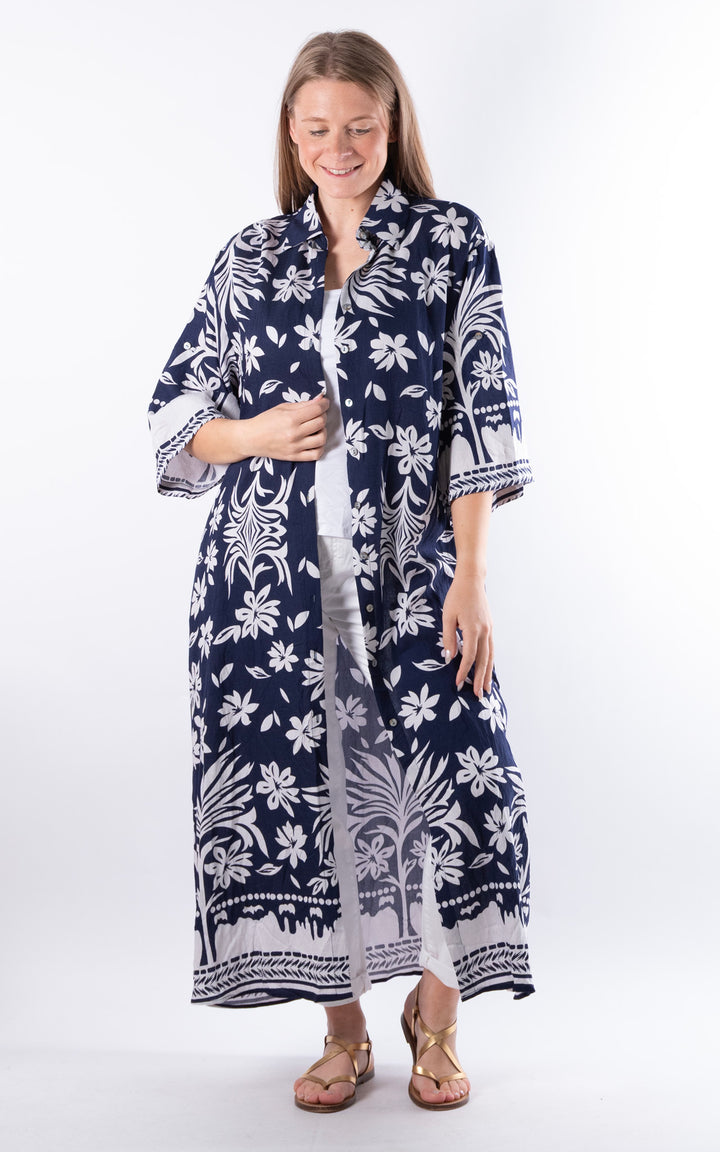 Palma Floral Dress | Navy