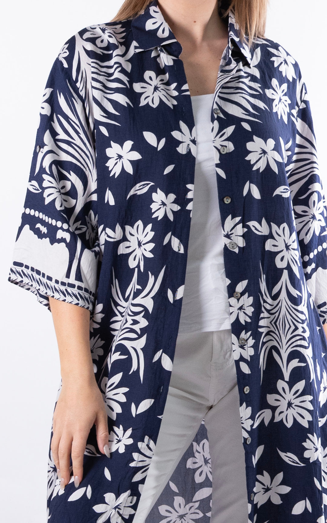 Palma Floral Dress | Navy