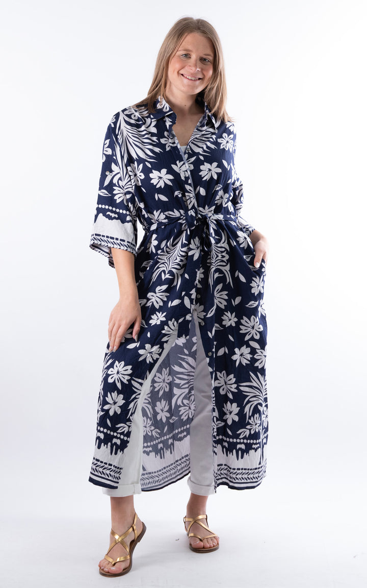 Palma Floral Dress | Navy