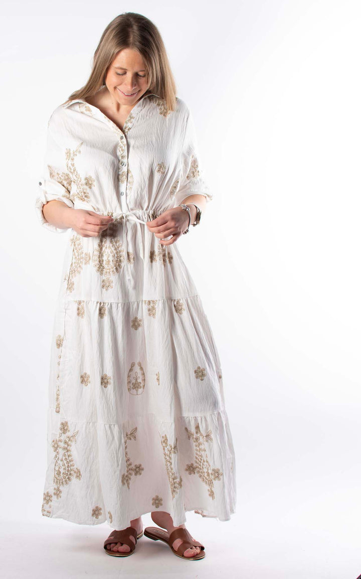 Palma Floral Tiered Dress | Ivory