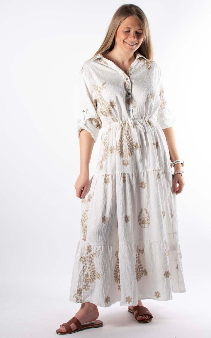 Palma Floral Tiered Dress | Ivory