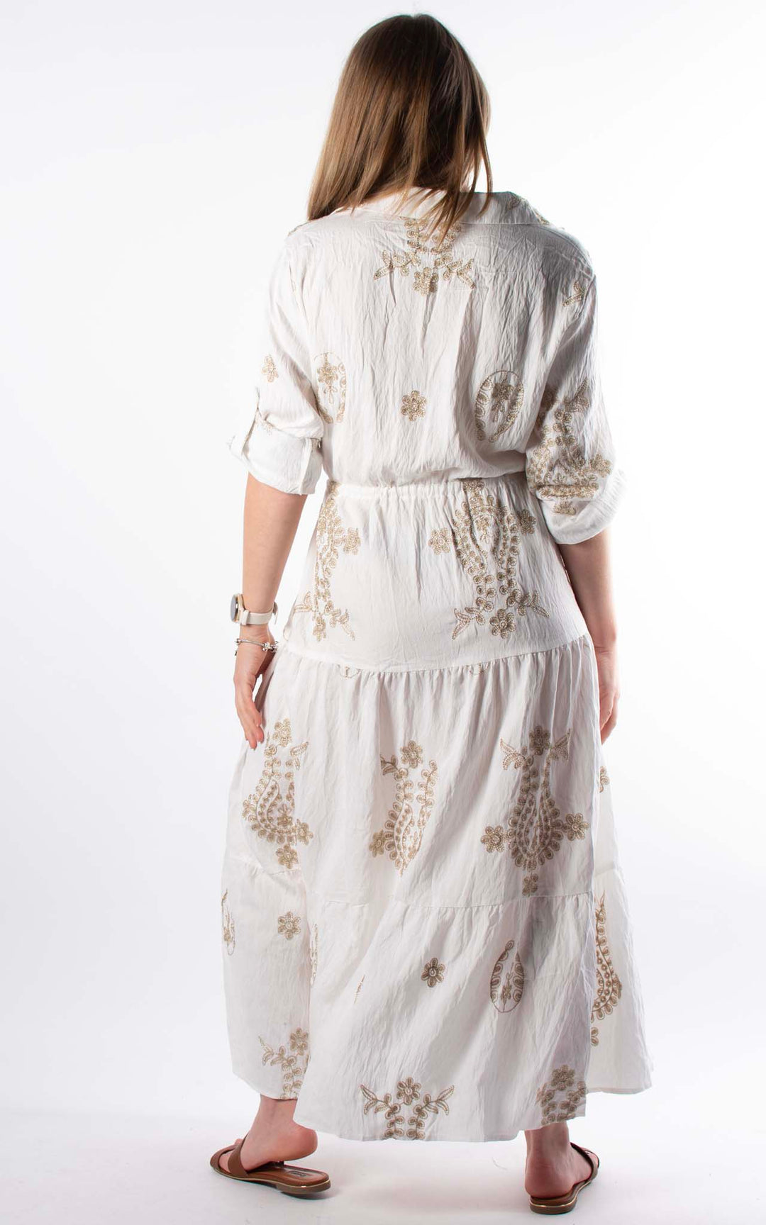 Palma Floral Tiered Dress | Ivory