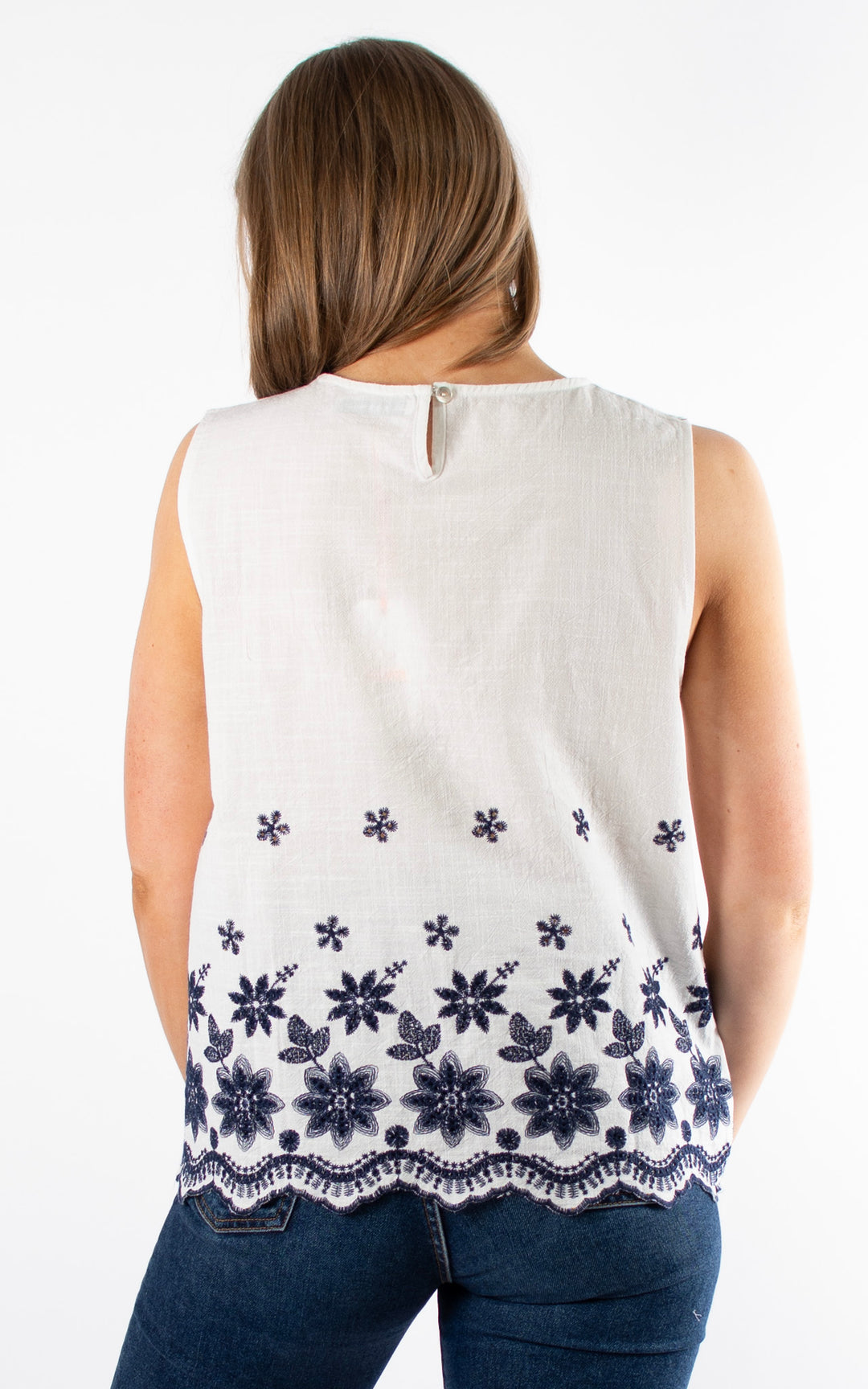 Palma Floral Vest | Ivory