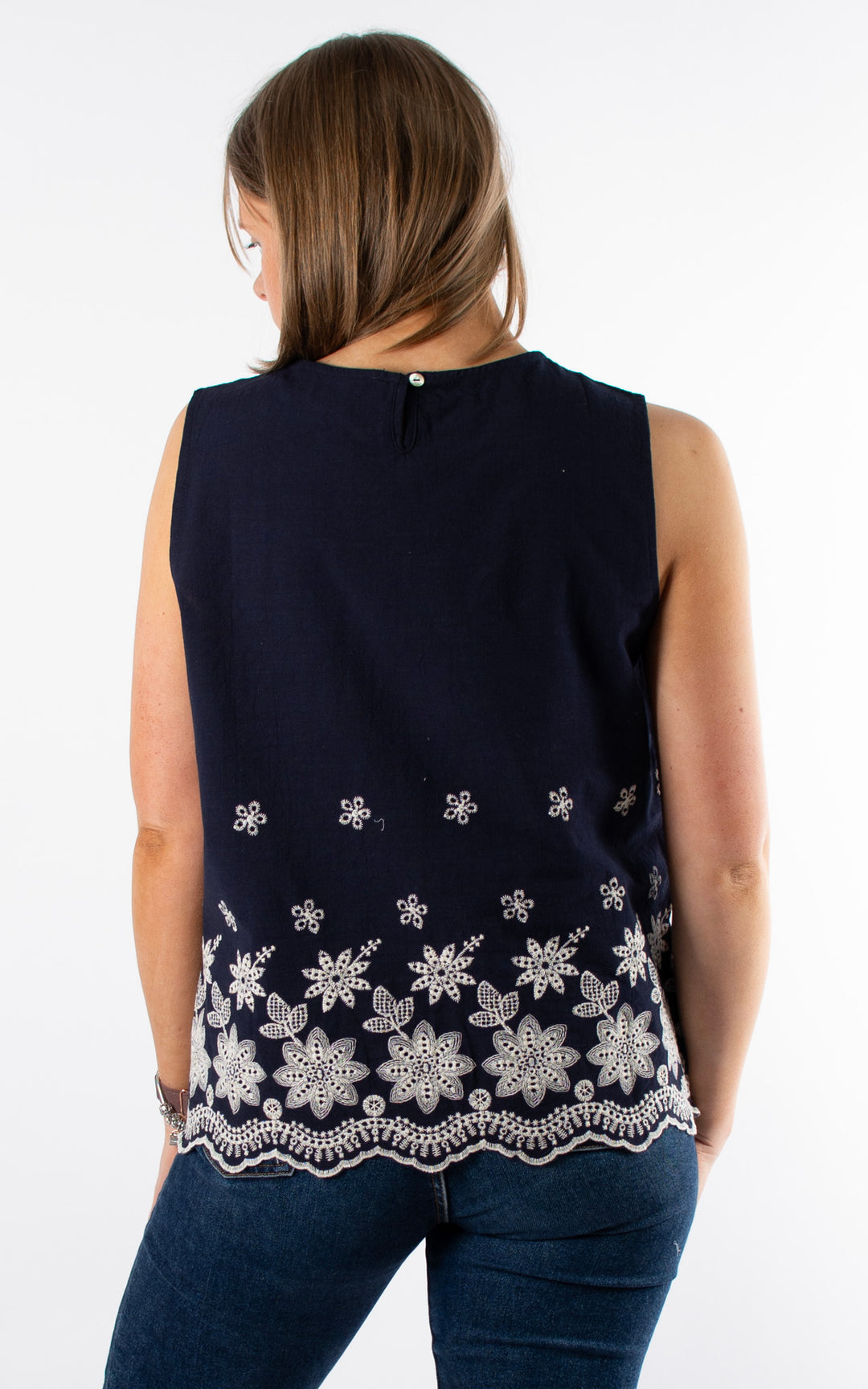Palma Floral Vest | Navy