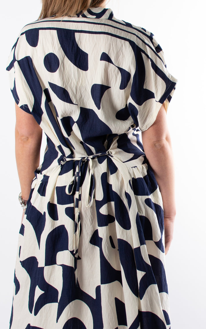 Palma Geometric Dress | Blue