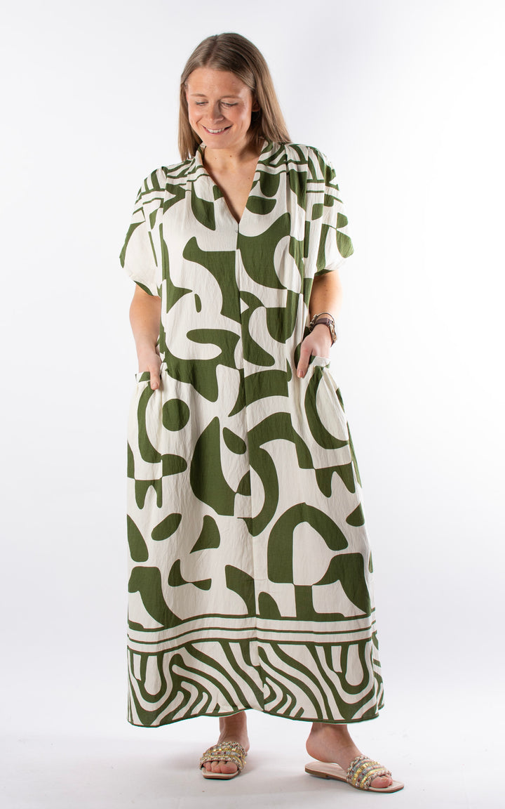 Palma Geometric Dress | Green