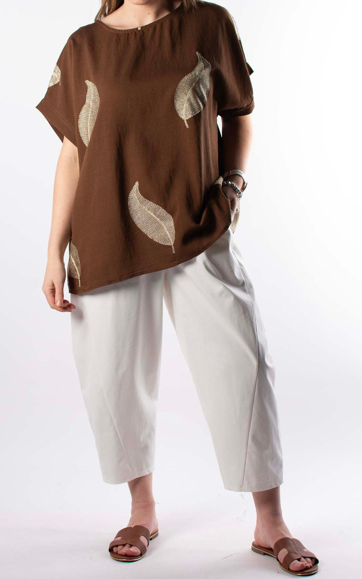 Palma Gold Leaf T | Chocolate