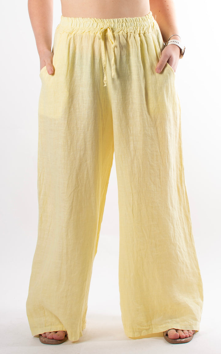 Palma Linen Trouser | Yellow