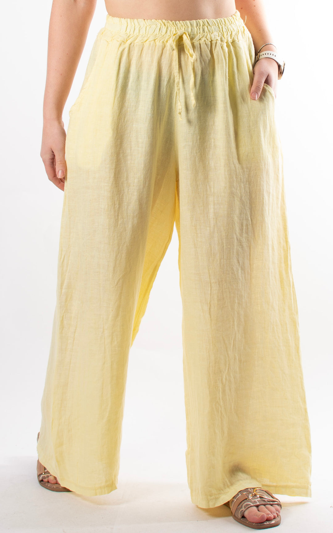 Palma Linen Trouser | Yellow