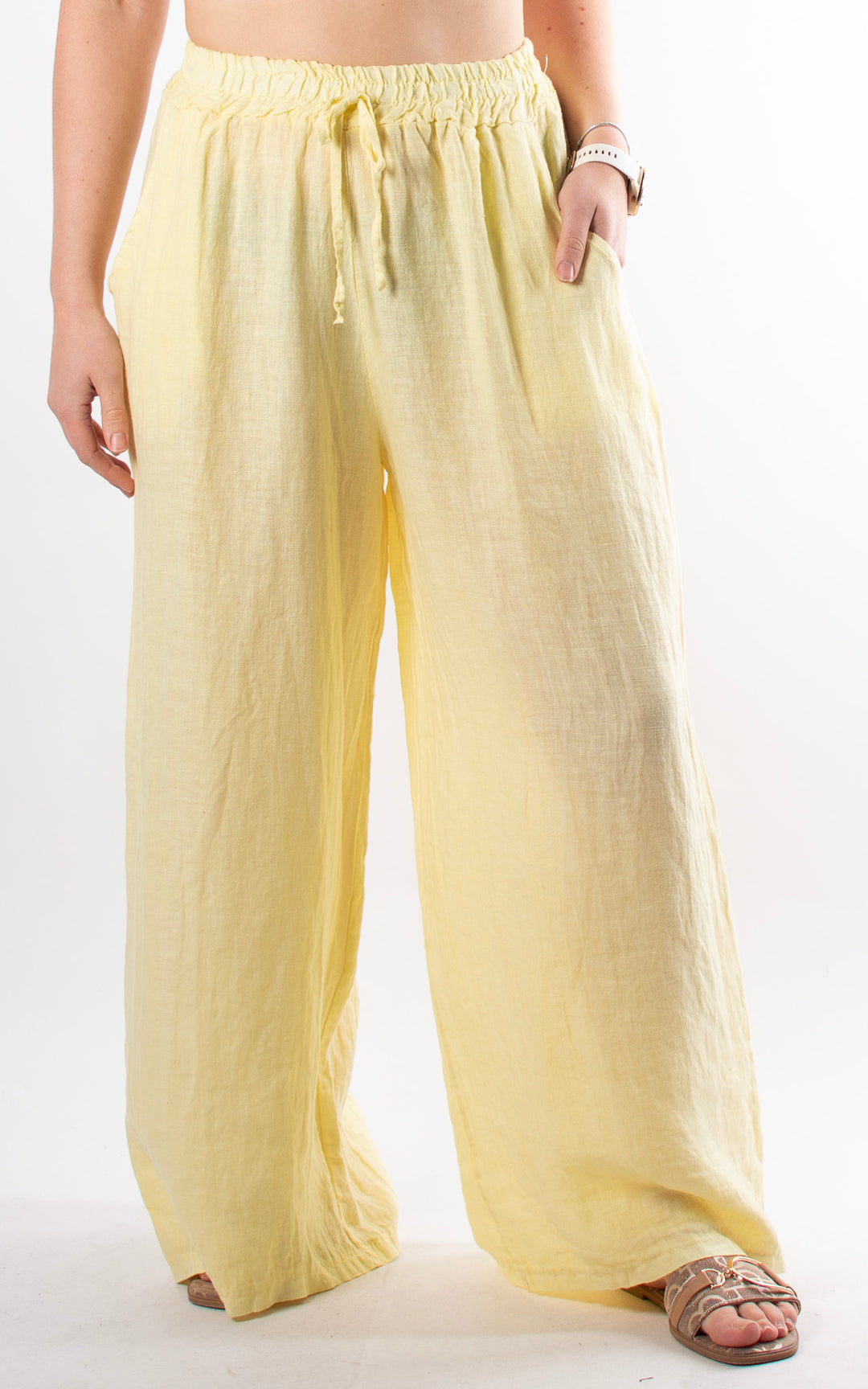 Palma Linen Trouser | Yellow