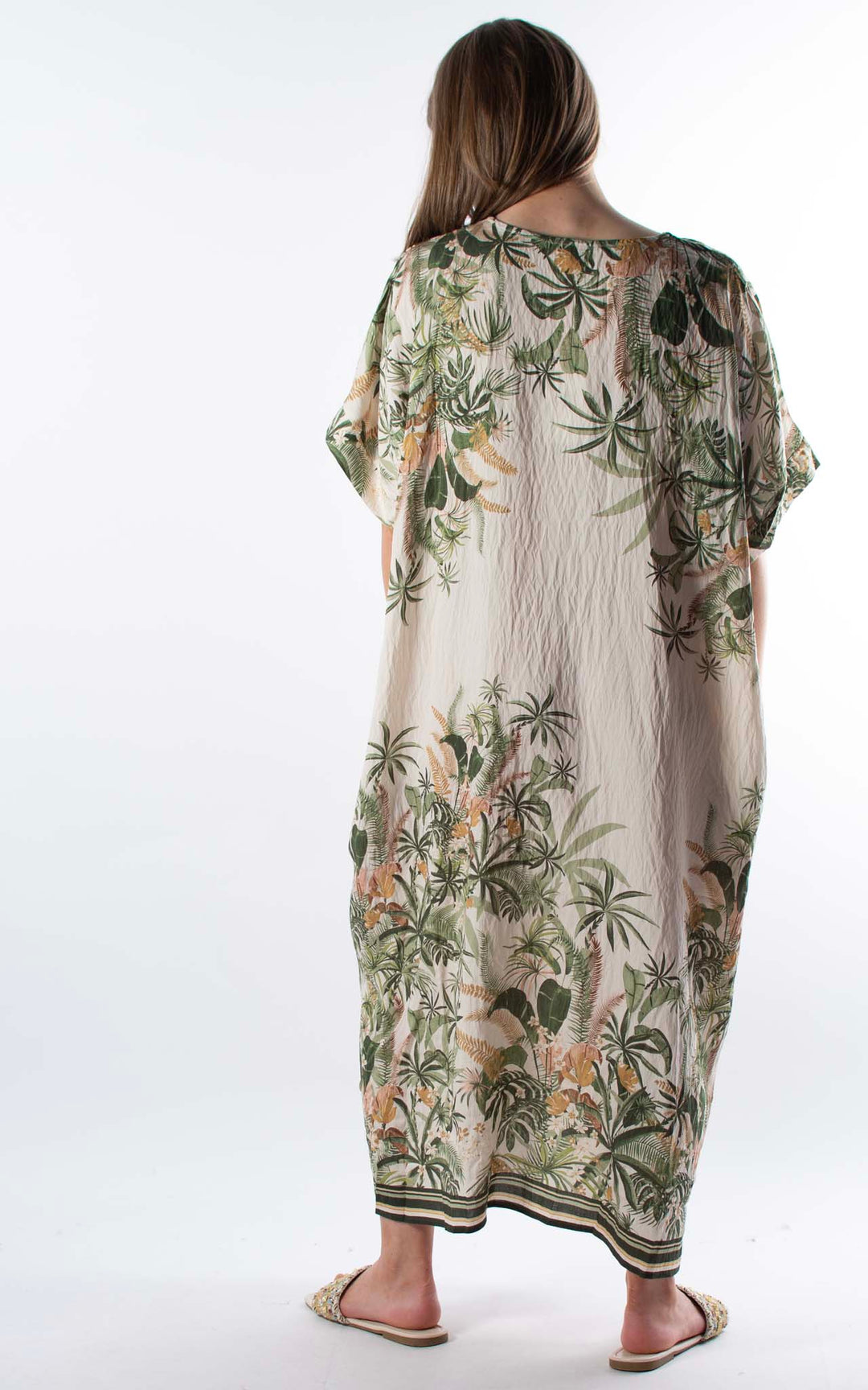 Palma Multi-Leaf Dress | Green