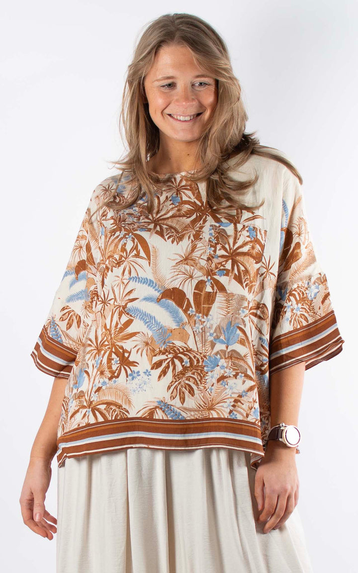 Palma Multi-Leaf  T | Chocolate