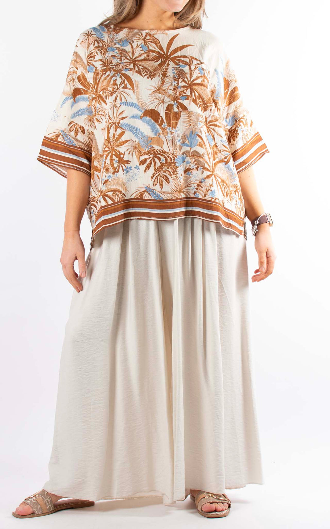 Palma Multi-Leaf  T | Chocolate