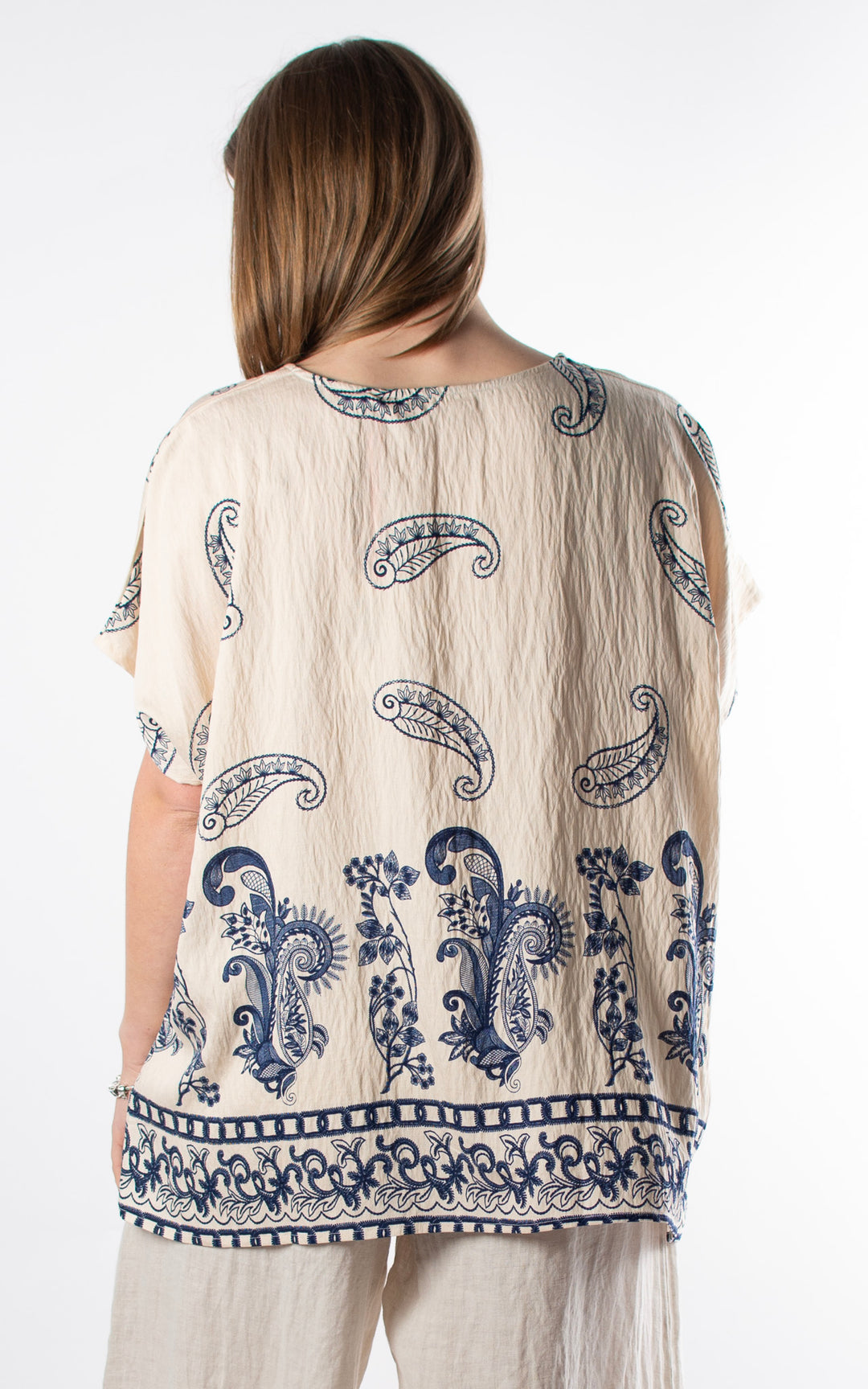 Palma Paisley Chain T | Beige