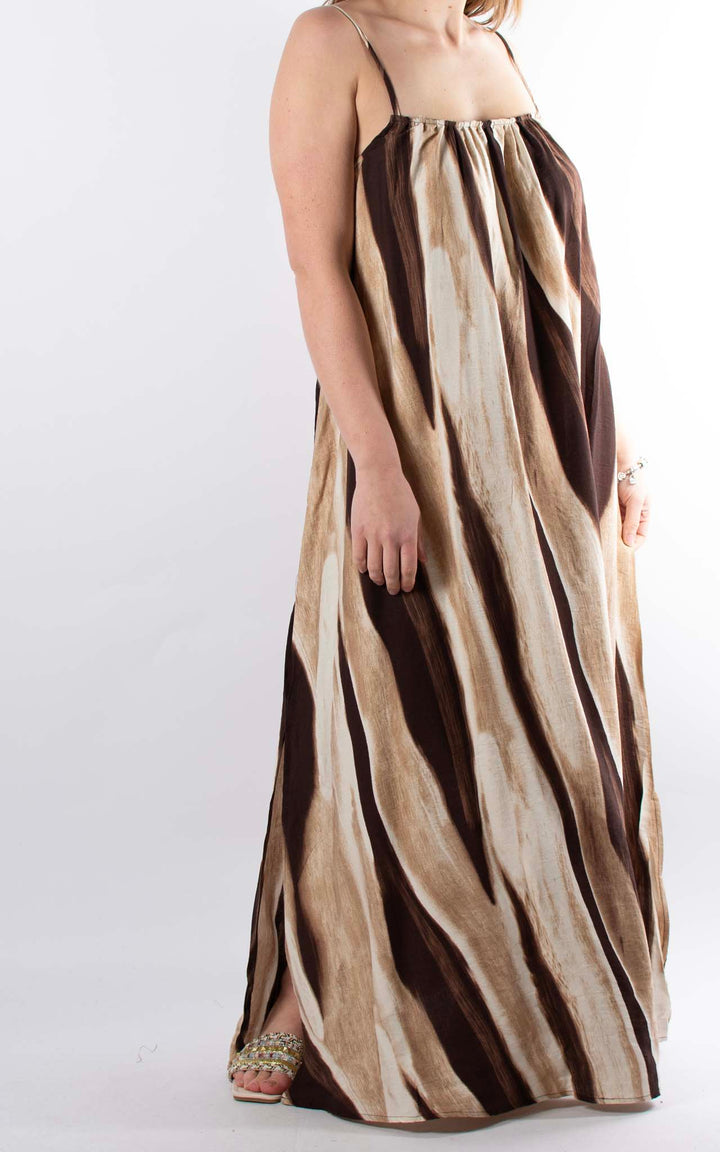 Palma Strappy Wave Dress | Brown