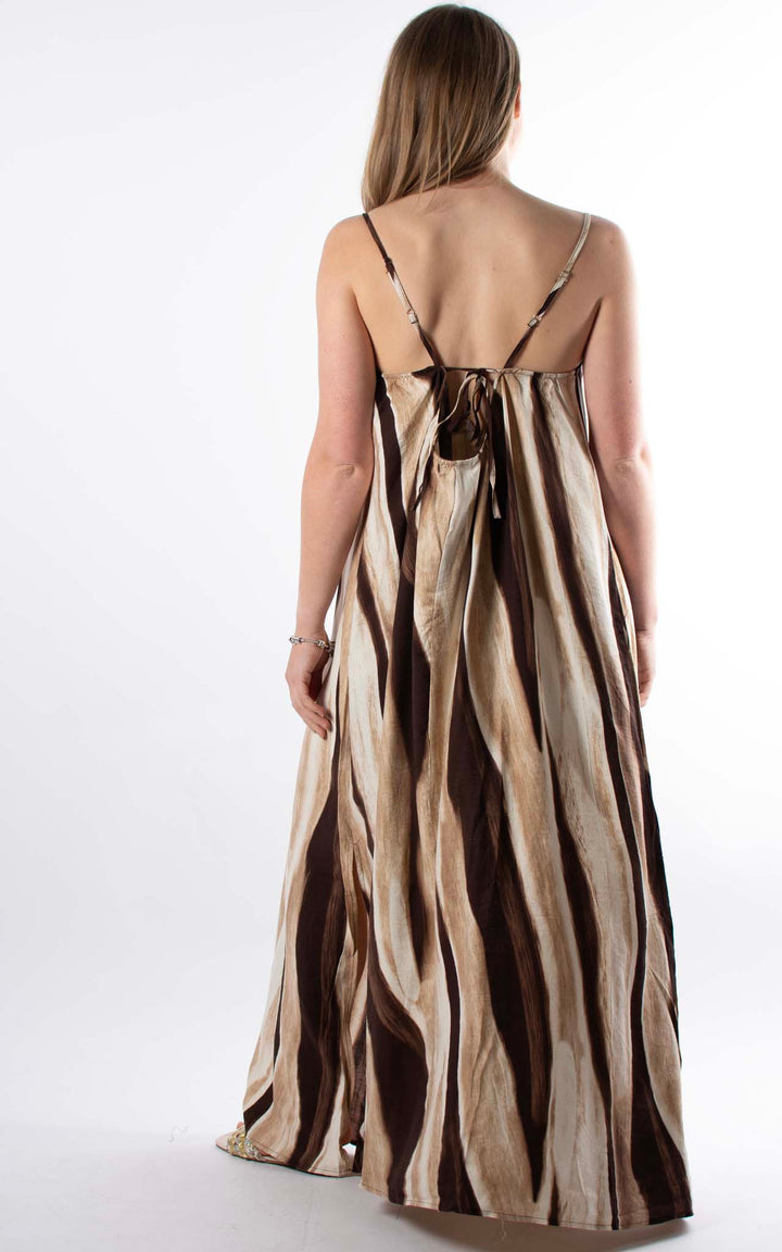 Palma Strappy Wave Dress | Brown