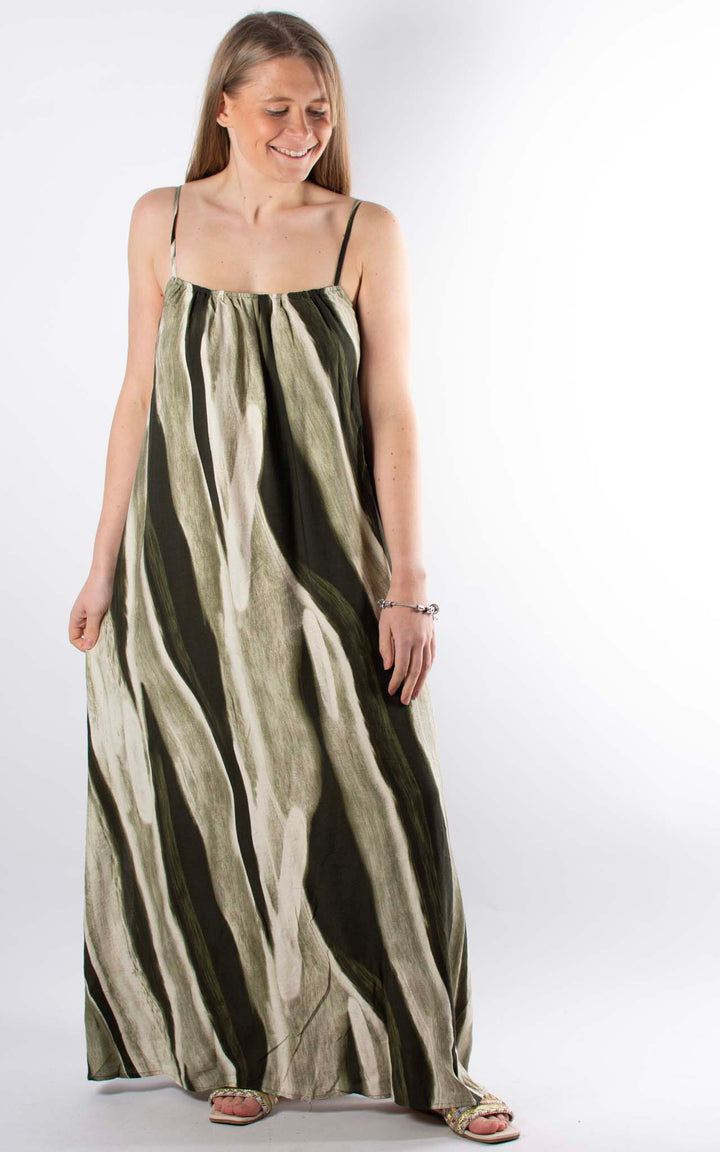 Palma Strappy Wave Dress | Green